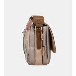 Маркова дамска чанта, еко-кожа, ефектни детайли, среден размер, дълга дръжка / Anekke 38703-349 бежов