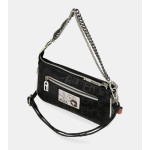 Дамска чанта, допълнителна дръжка, рециклирани материали, тип клъч / Anekke 38863-267 бял-черен