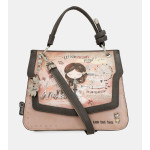 Дамска чанта, кокетна, еко-кожа, дълга дръжка, романтично приключение / Anekke 38823-403 розов