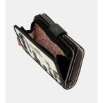 Дамско портмоне, средно, еко-кожа, RFID защита от кражба, ретро елементи / Anekke 38869-902 бял-черен