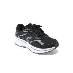 Анатомични дамски маратонки, стелка GOGA MAT, леки, гъвкави / Skechers 128606 черен-бял