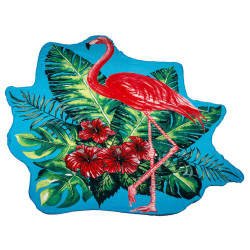 Кръгла плажна кърпа Flamingo