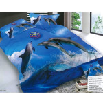 Спално бельо 3D 1+1 безплатно - Dolphins + Ship