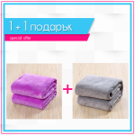 Одеяла 1+1 - лилаво + сиво