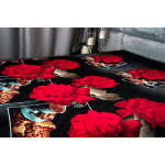 Червена роза шалте от микрофибър