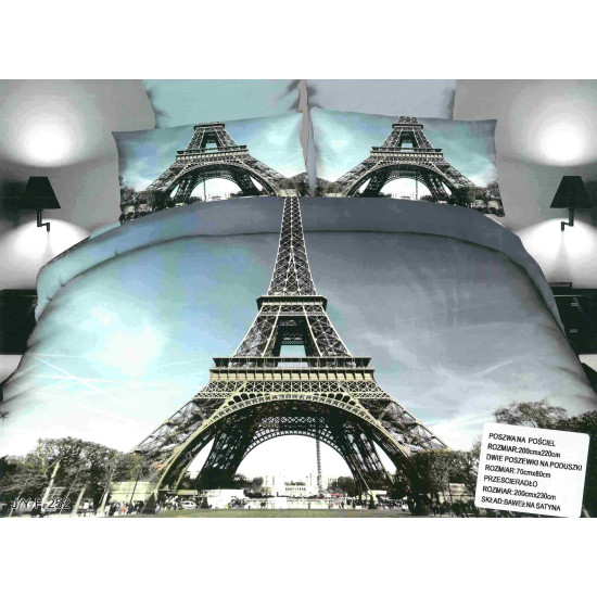 Спално бельо 3D Айфелова кула