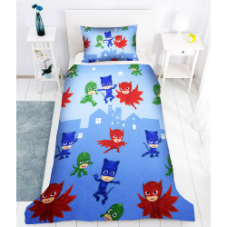 Детско спално бельо PJ Masks в синьо