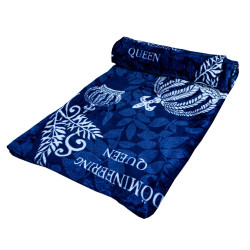 Поларено одеяло Queen синьо