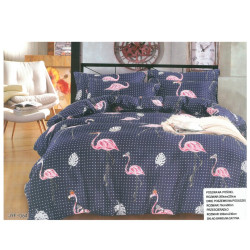 Дизайнерско спално бельо Flamingo синьо