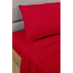 Спално бельо с чаршаф с ластик Червено