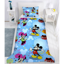 Детско спално бельо Mickey and Minnie Mouse blue