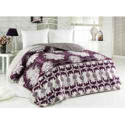 Поларена завивка , одеяло , шалте 3в1 Lilac