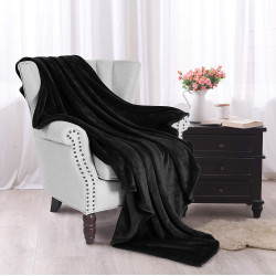 Софт одеяло или покривало за легло Черно
