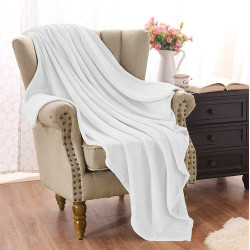 Софт одеяло или покривало за легло Бяло
