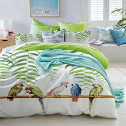 Единичен спален комплект Папагали 100% памук