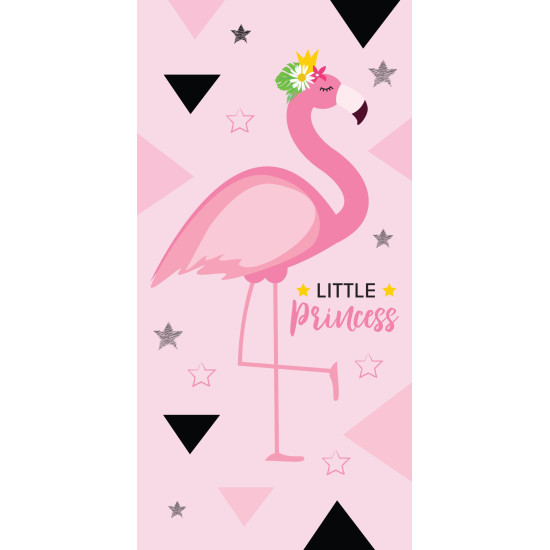 Памучна плажна кърпа Фламинго Принцеса