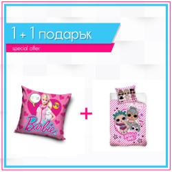 Спално бельо Ранфорс LoL Meow + декоративна възглавница Barbie