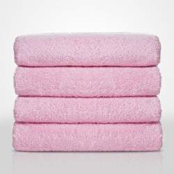 Меки и пухкави хавлиени кърпи в розово