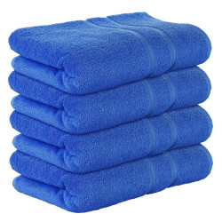 4бр. Средни хавлиени кърпи синьо