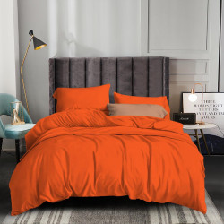 Сатенирано спално бельо Оранжево