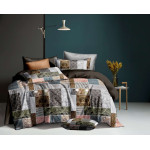 Цветно спално бельо Сайгон в комплект с чаршаф с ластик