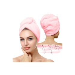 Кърпа за глава с копче Розово