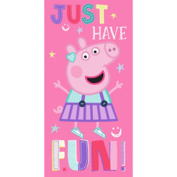 Памучна плажна кърпа Peppa Pig розово Fun