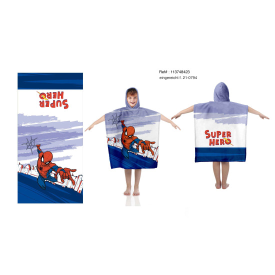 Плажно пончо за деца Spiderman