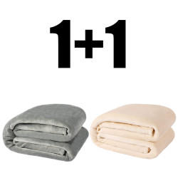 2 броя пухкаво одеяло ХИТ 150/210 в бежово и сиво