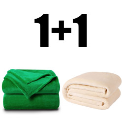 2 броя пухкаво одеяло ХИТ 150/210 в бежово и зелено
