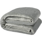 2 броя пухкаво одеяло ХИТ 150/210 в лилаво и сиво