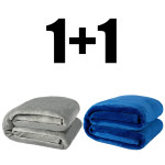 2 броя пухкаво одеяло ХИТ 200/210 в синьо и сиво