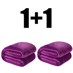 2 броя пухкаво одеяло ХИТ 200/210 в лилаво