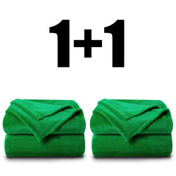2 броя пухкаво одеяло ХИТ 200/210 в зелено
