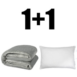 Пухкаво одеяло ХИТ 150/210 в сиво и възглавница