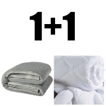 Пухкаво одеяло ХИТ 150/210 в сиво и зимна олекотена завивка