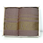 Комплект луксозни хавлиени кърпи Версаче стил 2