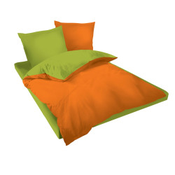 Спално бельо Оранжево и Зелено ранфорс