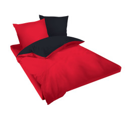 Спално бельо Черно и Червено ранфорс
