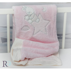 Бебешко одеяло Doddy с апликация в розово