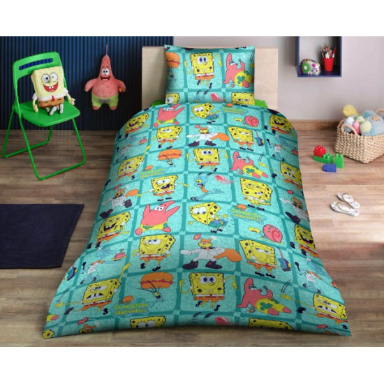 Ранфорс детско спално бельо Sponge Bob