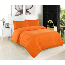 Оранжево спално бельо ранфорс