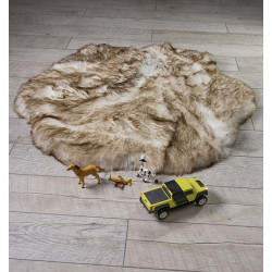 Луксозно кръгло килимче от кожа РИЖ