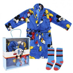 Детски халат и чорапи Мики Маус подаръчен сет
