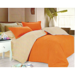 Спално бельо с олекотена завивка Бежово и Оранжево