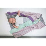 Бебешко одеяло от органичен памук Сиво и Лила