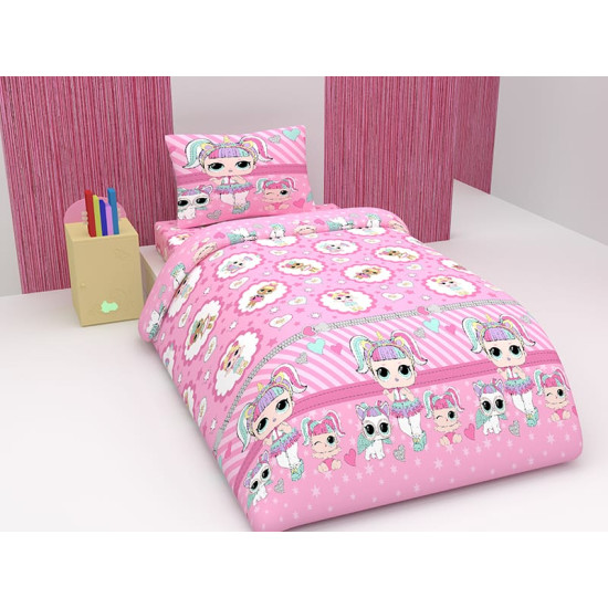 Детско спално бельо Кукла LoL розово
