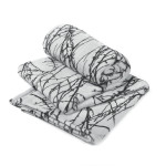 Одеяло с клони в цвят сиво