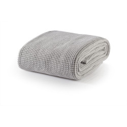 Бутиково памучно одеяло Marbella light grey