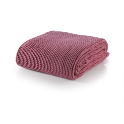 Бутиково памучно одеяло Marbella dark pink